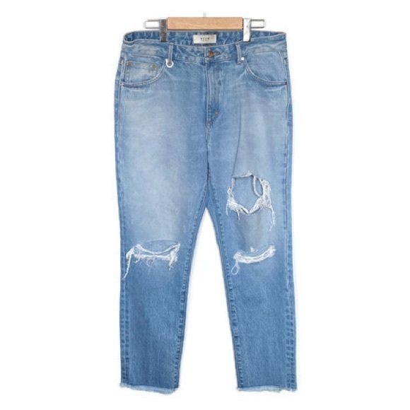 Neuw Denim, Lexi Emile Battu High Rise Destroyed Raw Hem Jeans Size 31 EUC - Picture 1 of 7
